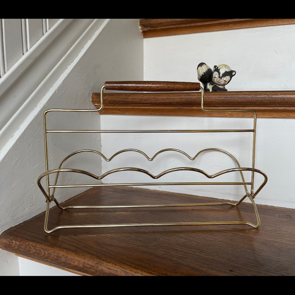 VINTAGE…Libbey Drink Carrier…Libby Drink Carrier…Gold Glass Carrier…Barware